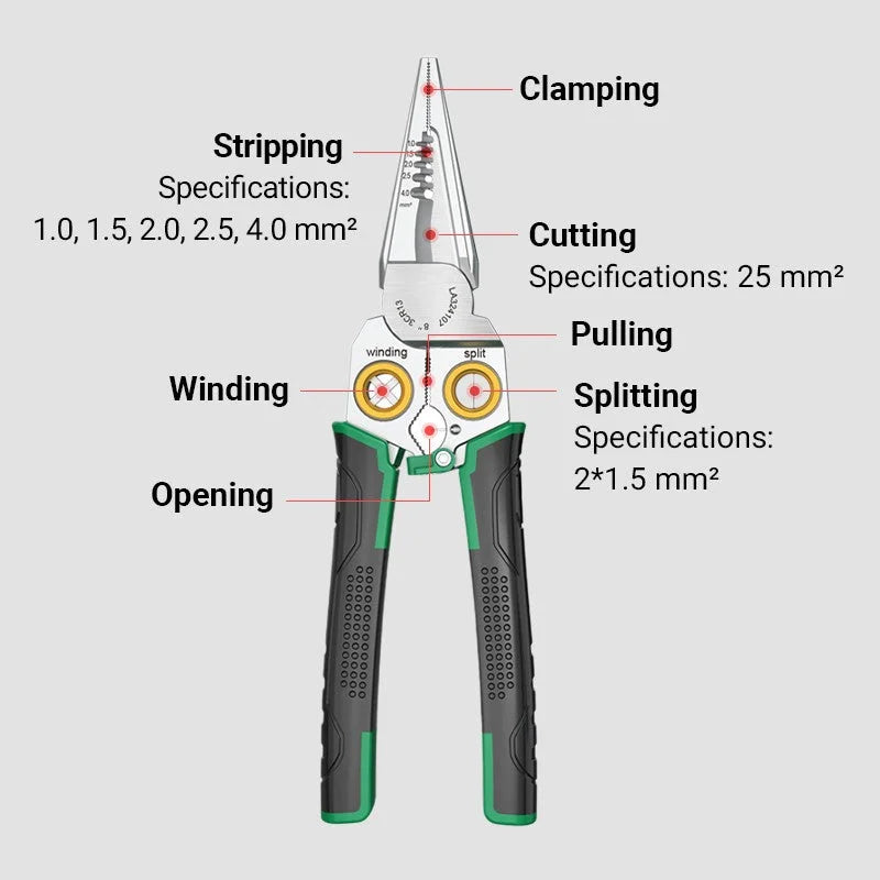 7-in-1 Super Easy Multi-Function Wire Stripping Pliers