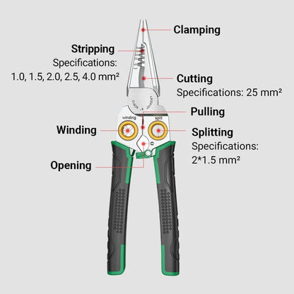 7-in-1 Super Easy Multi-Function Wire Stripping Pliers