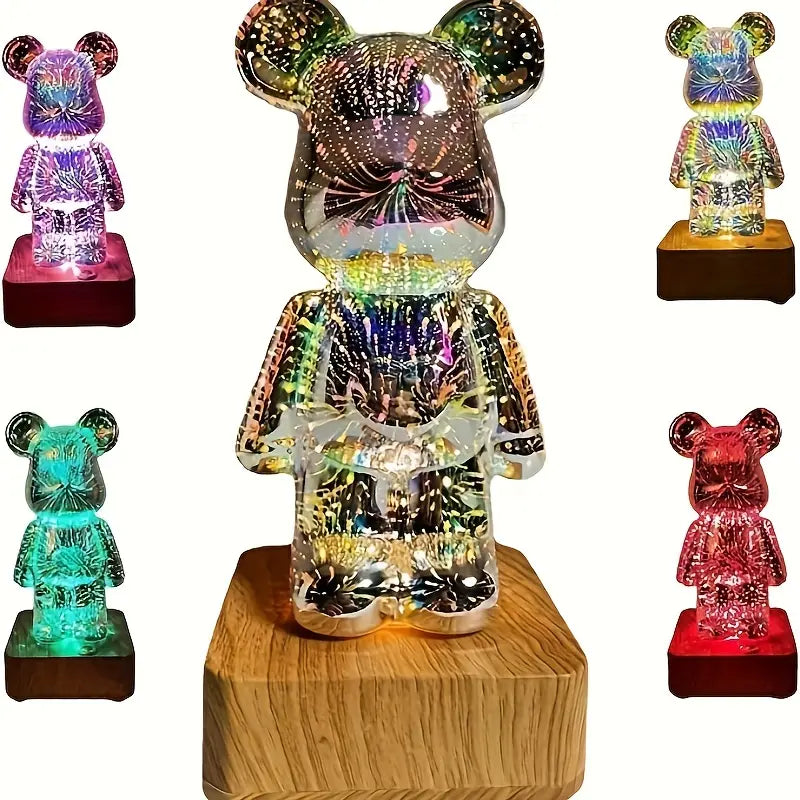 3D Firework Bear │ Best Colorful Decor Light