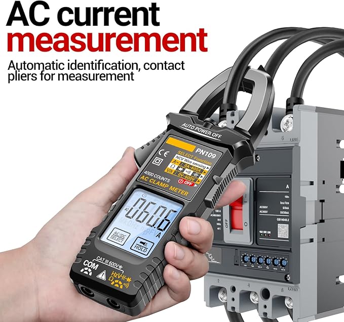 VoltEase™ - PN109 Ohmmeter Voltmeter Tester With Backlit 4000 Count Multimeter Battery Operated