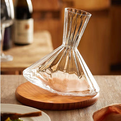 Omnicks™ Red Wine Decanter - Central Pivot Rotation - Speeds Up Aeration