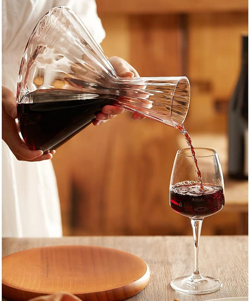 Omnicks™ Red Wine Decanter - Central Pivot Rotation - Speeds Up Aeration