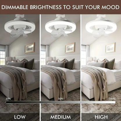 LunaBreeze™ - 360° LED Dimmable Ceiling Fan Light
