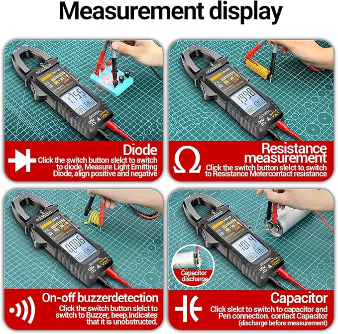 VoltEase™ - PN109 Ohmmeter Voltmeter Tester With Backlit 4000 Count Multimeter Battery Operated