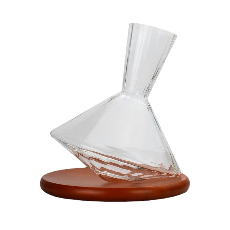 Omnicks™ Red Wine Decanter - Central Pivot Rotation - Speeds Up Aeration