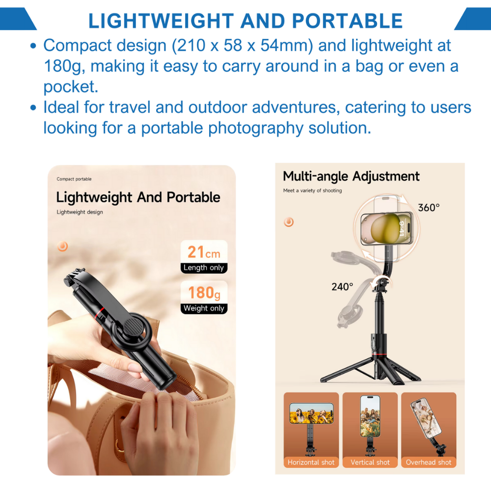 StreamFlex™ - MAGNETIC SELFIE TRIPOD