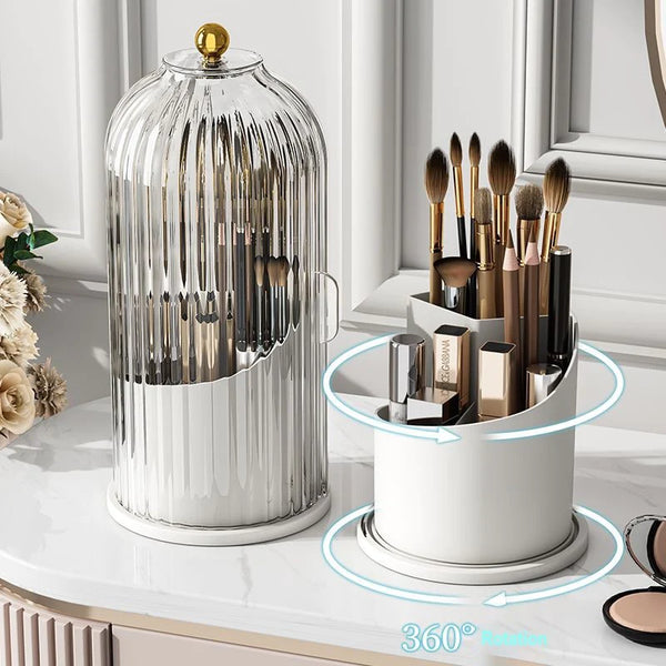 Elegant 360° Rotating Makeup Organizer