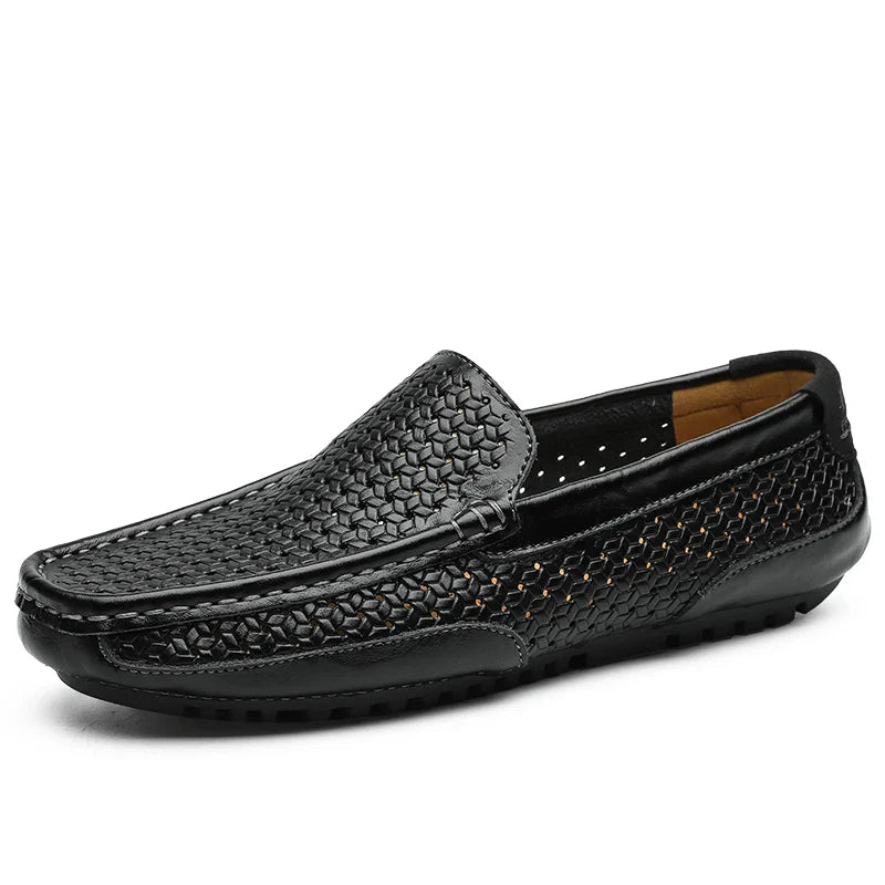 LUCIO FONTANA GENUINE LEATHER LOAFERS