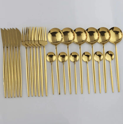 RoyalGleam™ - Luxury Flatware Set