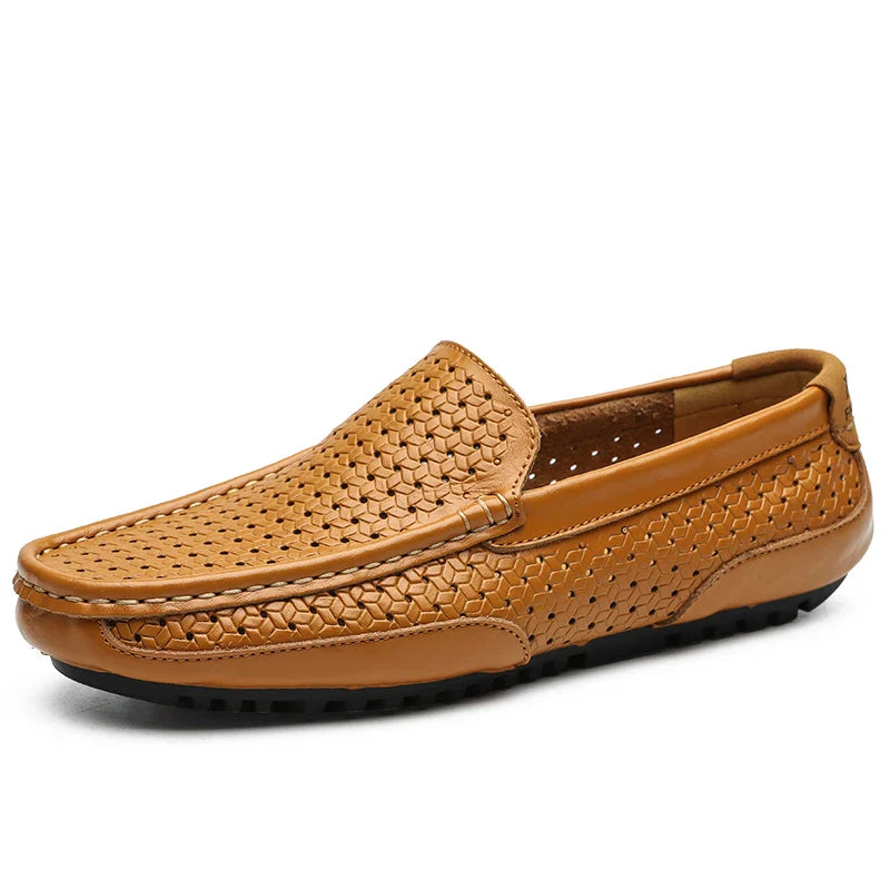 LUCIO FONTANA GENUINE LEATHER LOAFERS