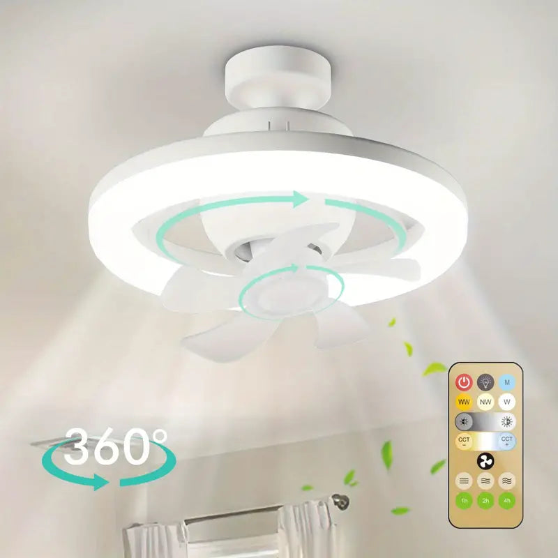 LunaBreeze™ - 360° LED Dimmable Ceiling Fan Light