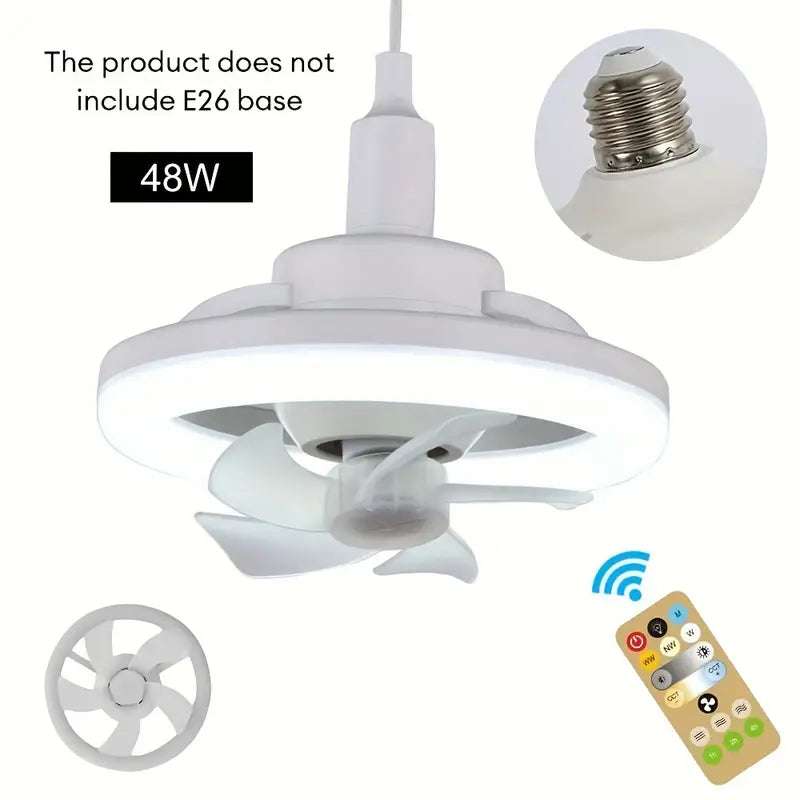 LunaBreeze™ - 360° LED Dimmable Ceiling Fan Light