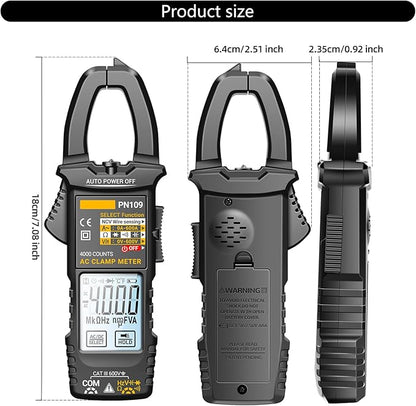 VoltEase™ - PN109 Ohmmeter Voltmeter Tester With Backlit 4000 Count Multimeter Battery Operated