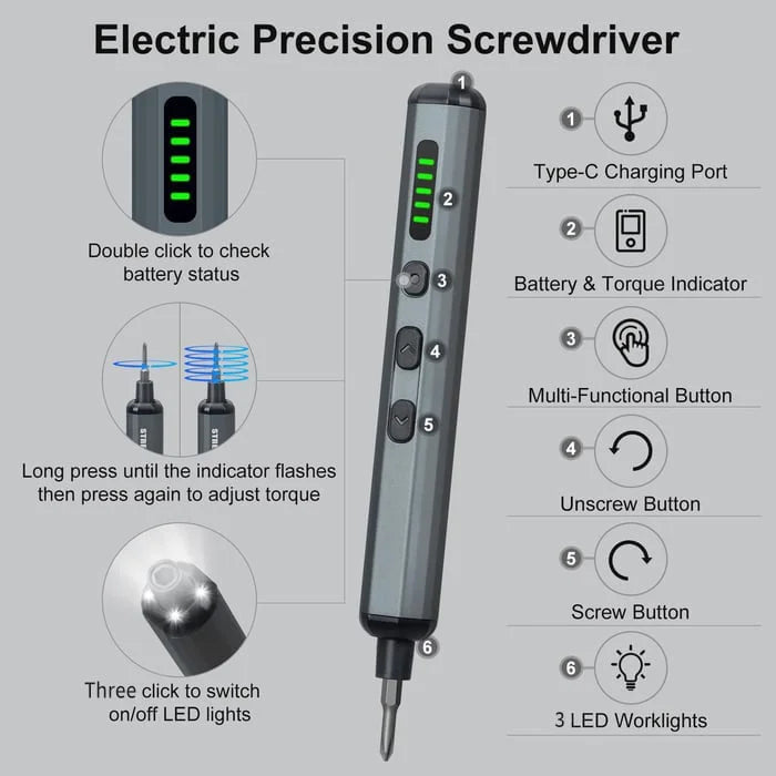 XpertGrip™ - 68-In-1 Precision Electric Screwdriver Set