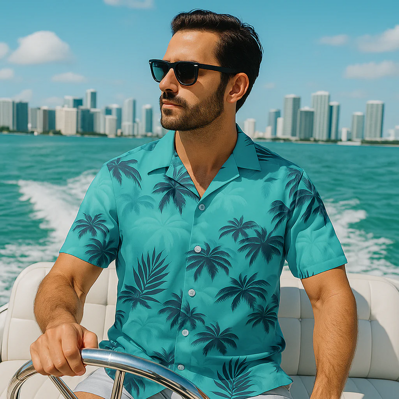 AlohaMode™ - 80S MIAMI HAWAIIAN SHIRT