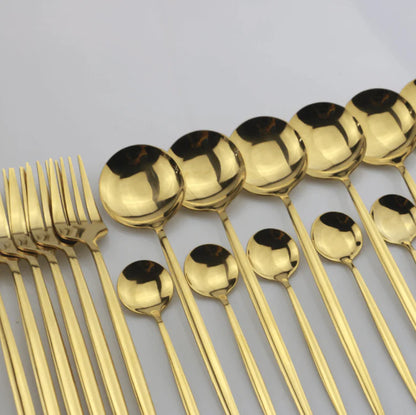 RoyalGleam™ - Luxury Flatware Set