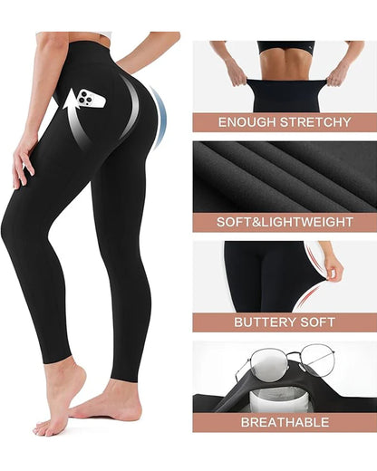 PushUp™ - High Waisted Butt Lifting Tummy Control Side Pocket Shaping Training Leggings