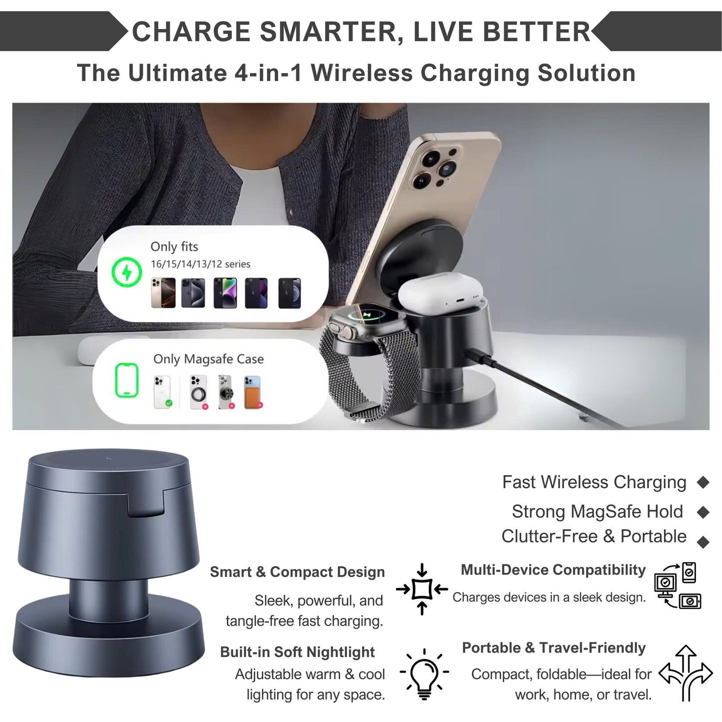 ZenCharge™ - MAGDOCK PRO 4-IN-1 CHARGING STATION