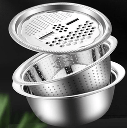 3-in-1 Multifunctional Germany Stainless Steel Basin Set