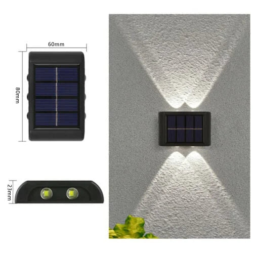 Waterproof Solar Powered Outdoor Patio Wall Decor Light